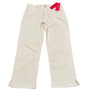 NWT SPANX Sz 26 White Capri Jeans Slim-X Casual Crop Stretch Slimming Shapewear